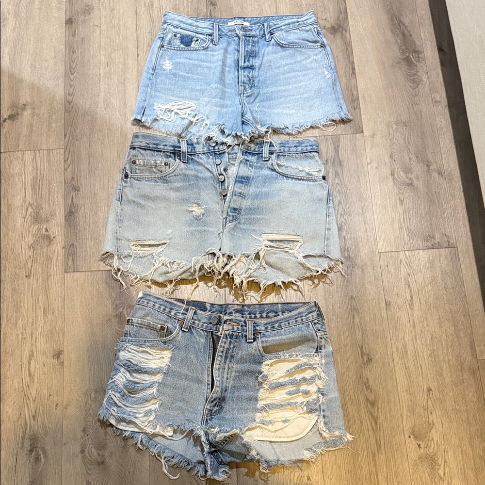3 Jean shorts